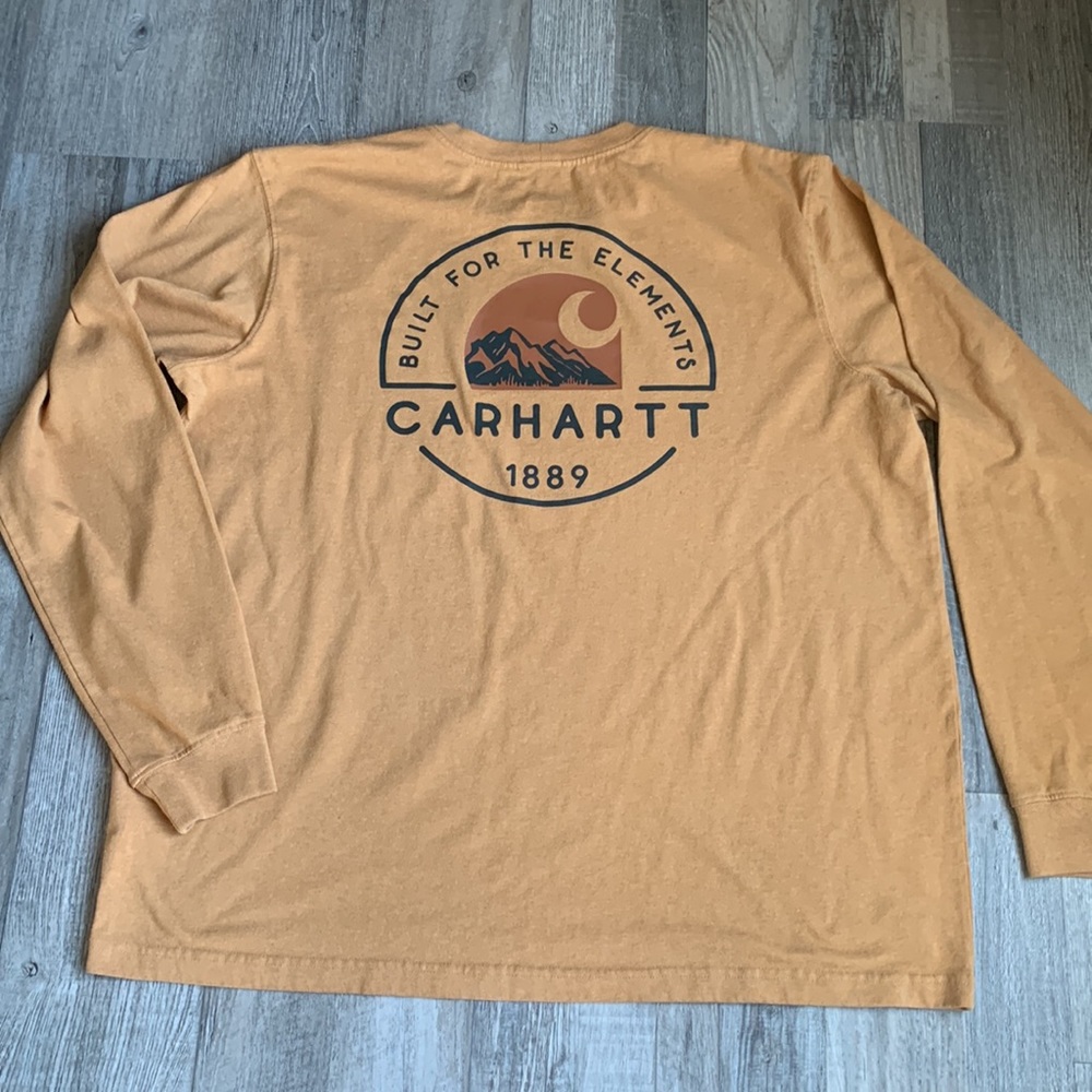 Carhartt Men's Long Sleeve Tee - Tan View 2